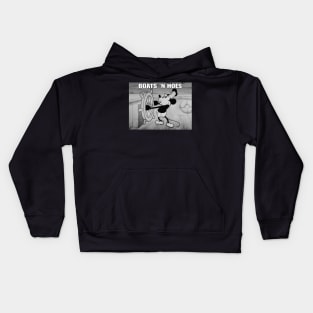 Boats N hoes steamboat Willie Kids Hoodie